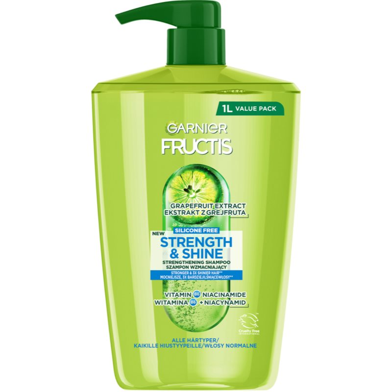 Garnier Fructis Strength & Shine sampon fortifiant pentru toate tipurile de păr 1000 ml