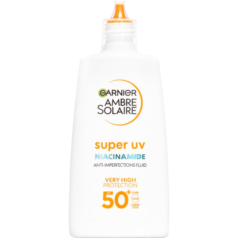 Garnier Ambre Solaire Super UV Niacinamide fluid protecție impotriva imperfectiunilor pielii SPF 50+ 40 ml