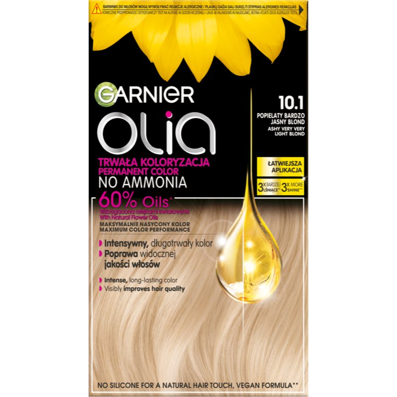 Garnier Olia Big Kit Culoare permanenta pentru par culoare 10.1 Ashy very very light blond 1 buc