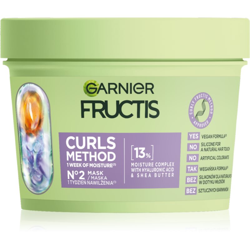 Garnier Fructis Curls Method Masca hidratanta par pentru par ondulat si cret 370 ml Garnier Fructis Curls Method Masca hidratanta par pentru par ondulat si cret 370 ml
