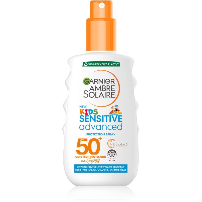 Garnier Ambre Solaire Advanced Sensitive Kids lotiune protectoare pentru plaja SPF 50+ 200 ml