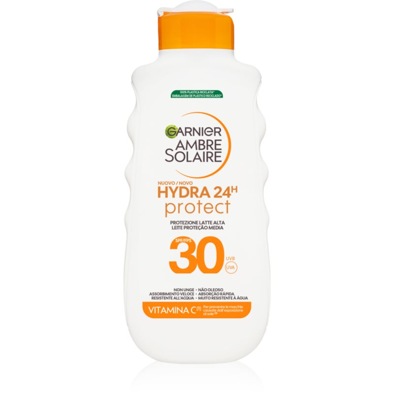 Garnier Ambre Solaire Hydra 24h Protect Leite Protetor Solar SPF30, 175ml