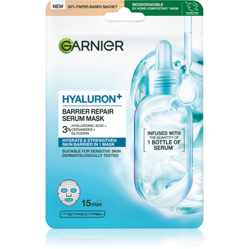 Garnier Hyaluron + masca de fata pentru curatare pentru piele mixta spre grasa 1 buc