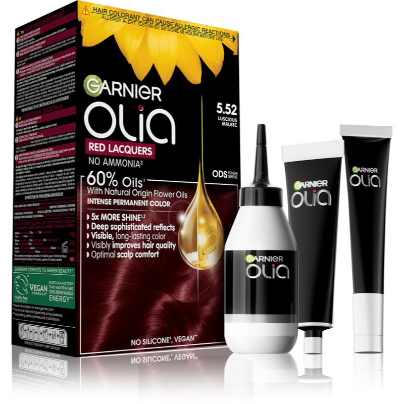 Garnier Olia Big Kit Culoare permanenta pentru par culoare 5.52 Luscious Malbec 1 buc