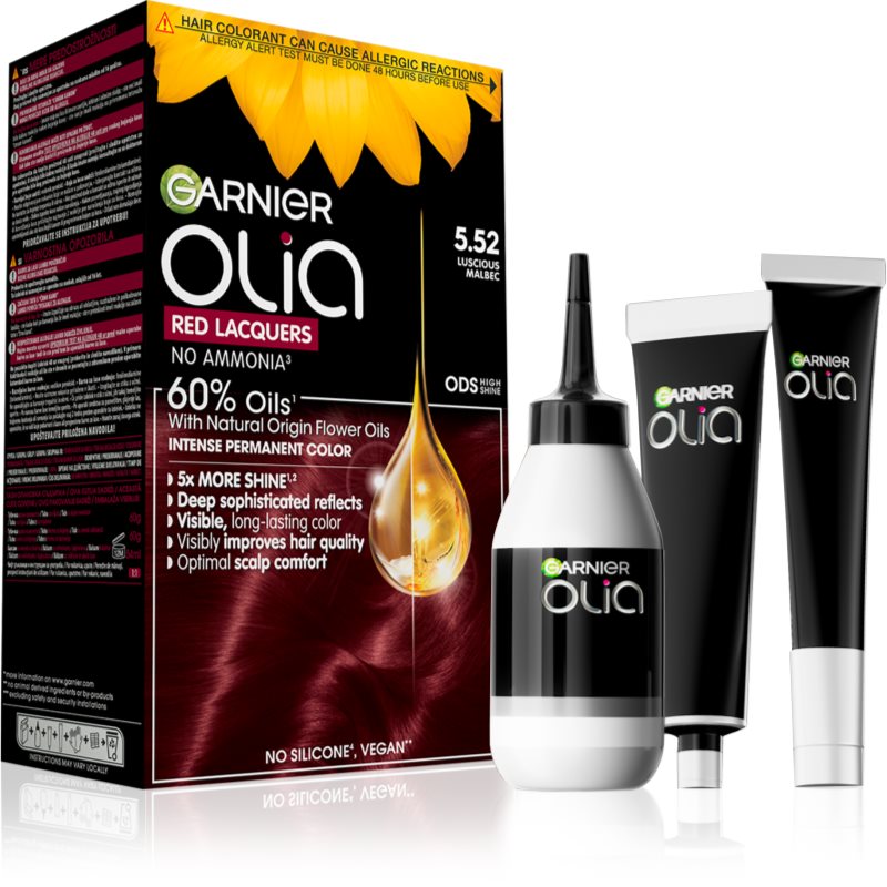 Garnier Olia Big Kit Culoare permanenta pentru par culoare 5.52 Luscious Malbec 1 buc