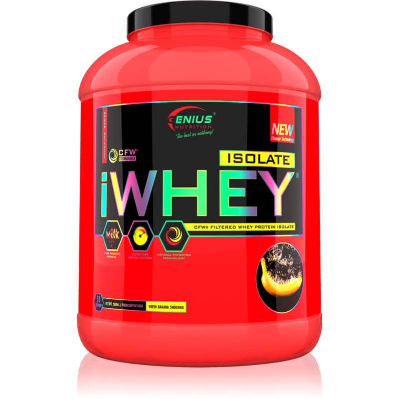 Genius Nutrition iWHEY® Isolate izolat din zer aroma Fresh Banana Smoothie 2000 g