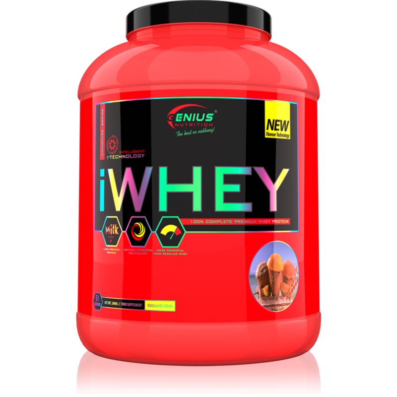 Genius Nutrition iWHEY® proteine din zer aroma Vanilla Ice-Cream 2000 g