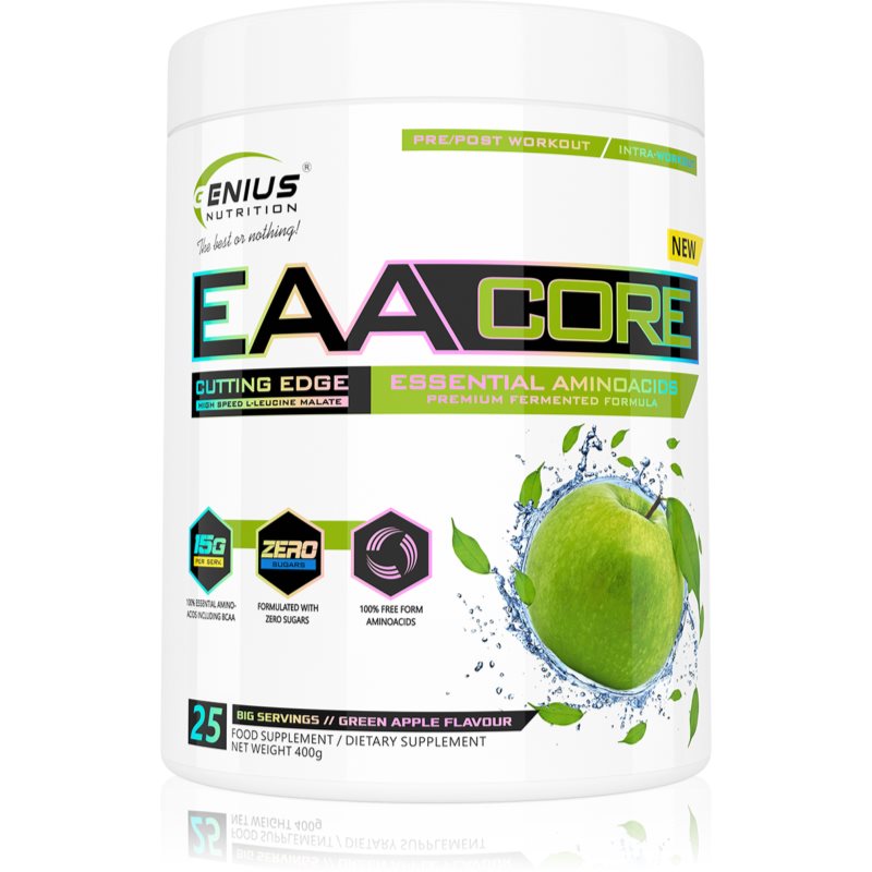 Genius Nutrition EAACORE complex de aminoacizi aroma Green Apple 400 g