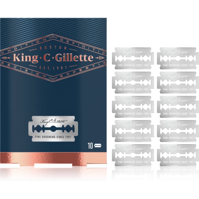 Gillette King C. Double Edge lame de rezerva 10 buc