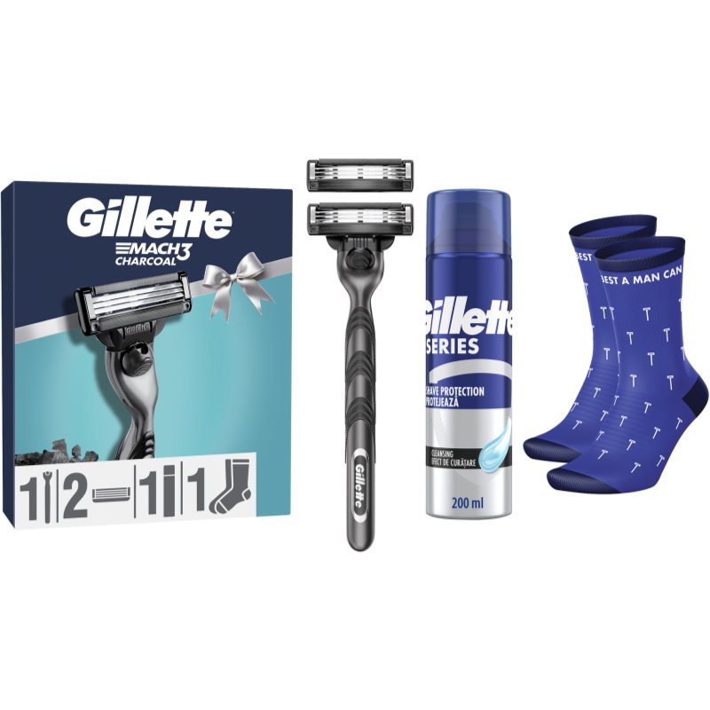 Gillette Mach3 Charcoal set cadou pentru barbati