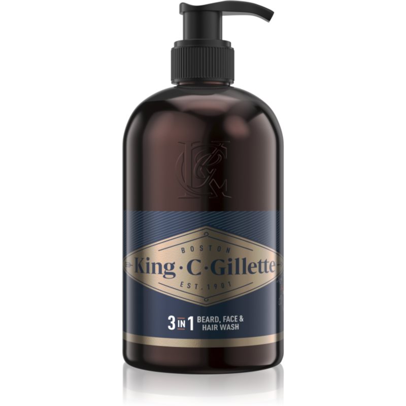 Gillette King C. Beard & Face Wash șampon pentru barbă 350 ml