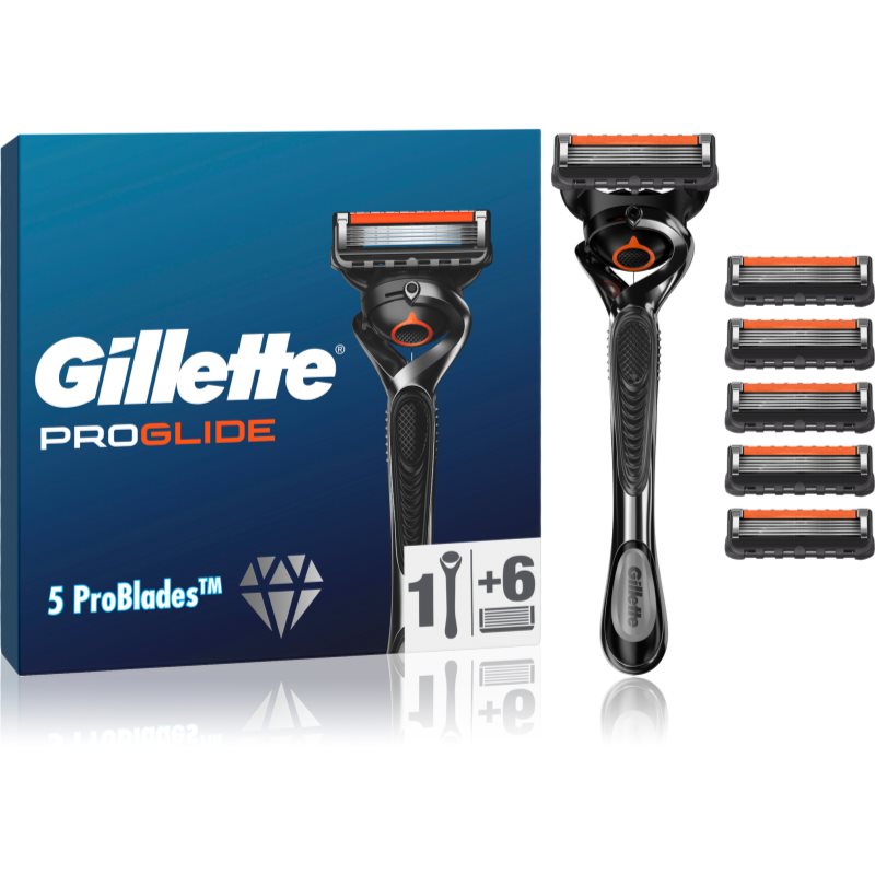 Gillette ProGlide Aparat de ras + rezervă lame 6 buc