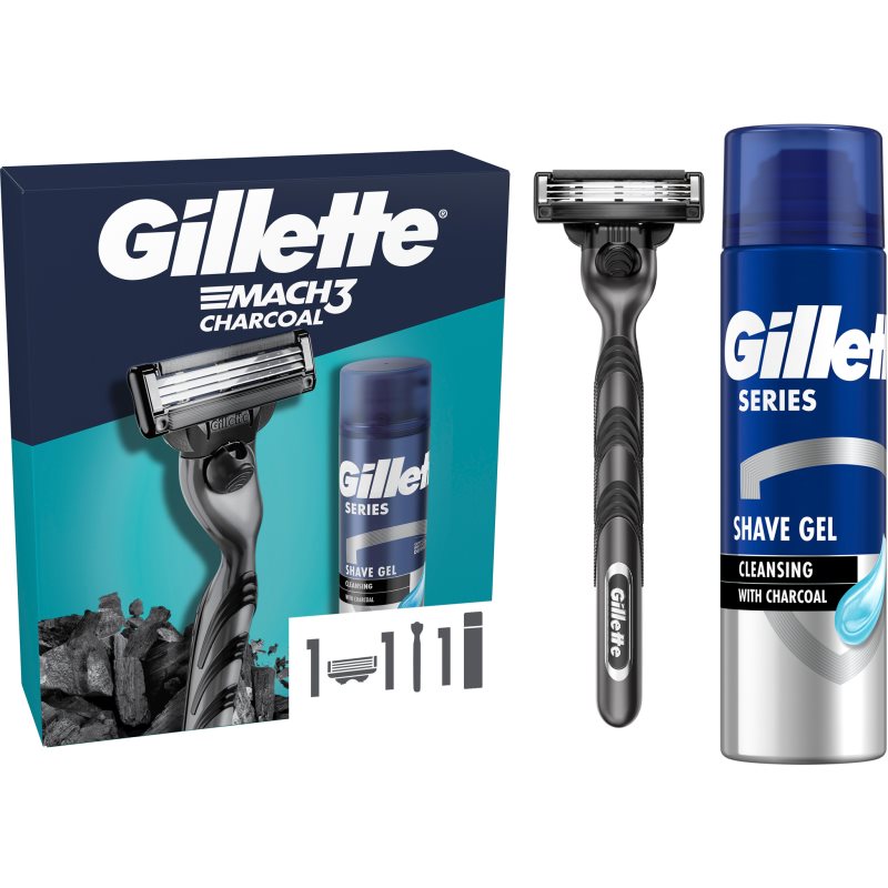 Gillette Mach3 Charcoal set cadou pentru barbati