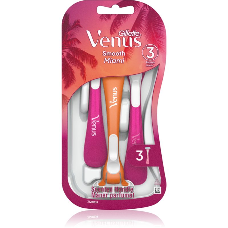 Gillette Venus Smooth Miami aparat de ras de unică folosință pentru femei 3 buc