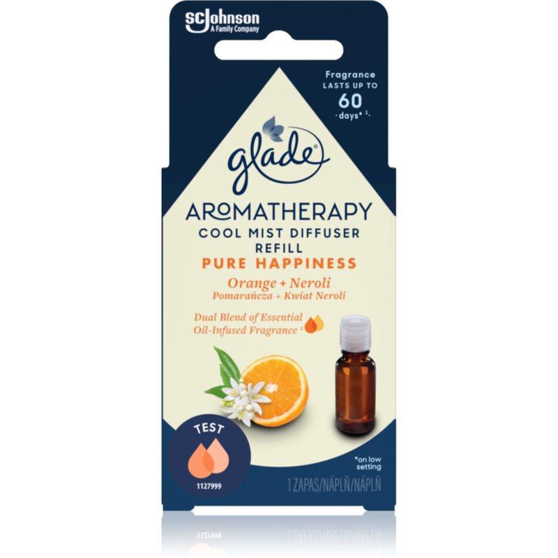 GLADE Aromatherapy Pure Happiness reumplere în aroma difuzoarelor Orange + Neroli 17,4 ml