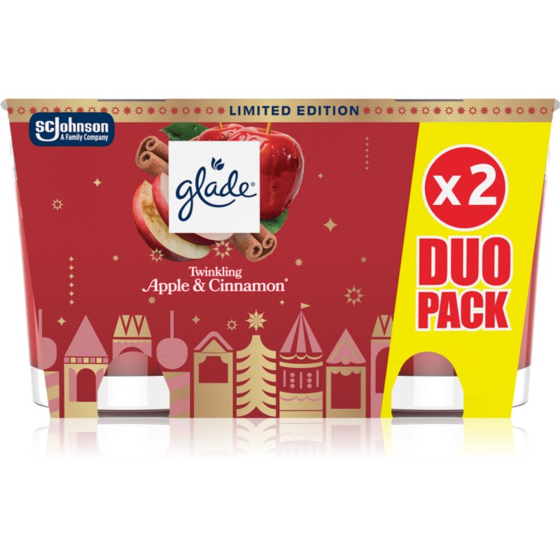 GLADE Twinkling Apple & Cinnamon set cadou 2x112 g