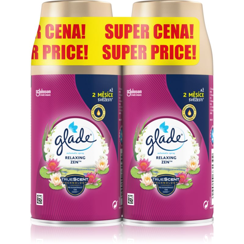 GLADE Relaxing Zen automat de odorizare a aerului rezervă 2x269 ml