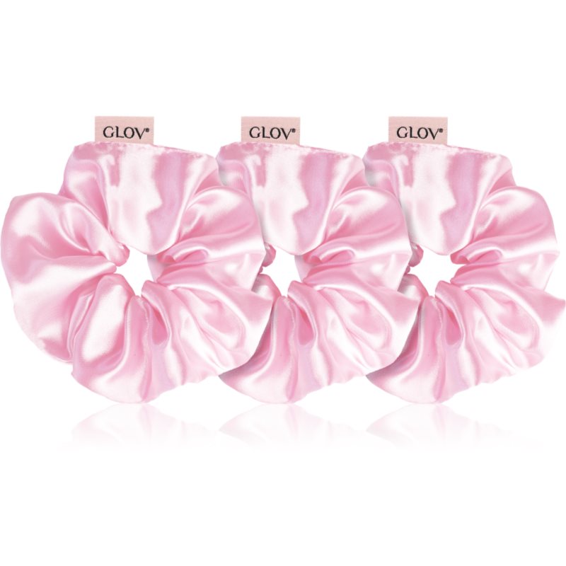 GLOV Satin Scrunchies S/M/L Elastice pentru par Pink 3 buc