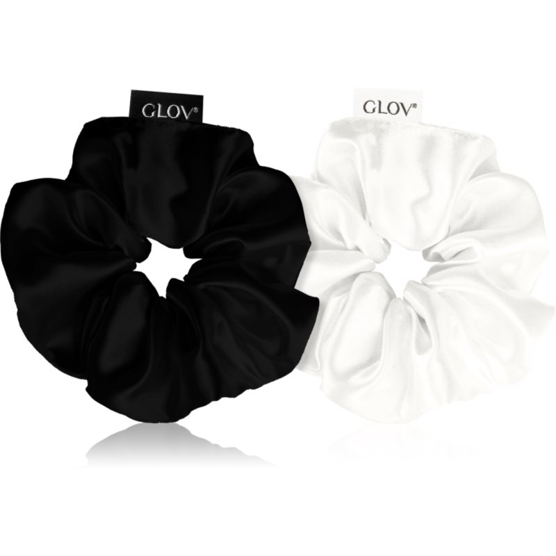 GLOV Satin Scrunchies S Elastice pentru par Black/Beige 2 buc