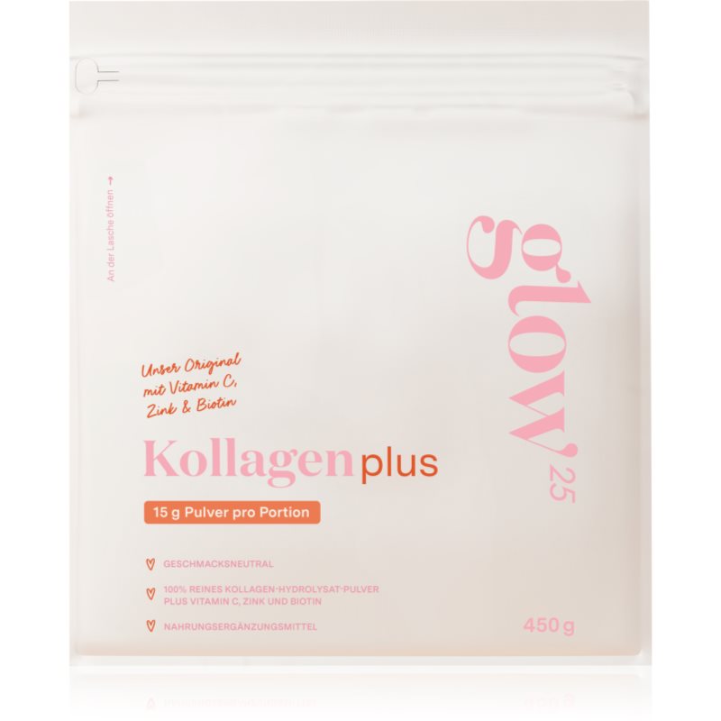 Glow25 Kollagen Pulver Plus Pulver mit Kollagen 450 g