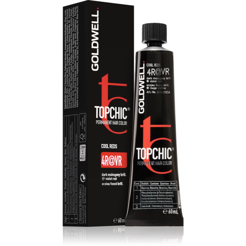 Goldwell Topchic Permanent Hair Color culoare par culoare 4R@VR 60 ml