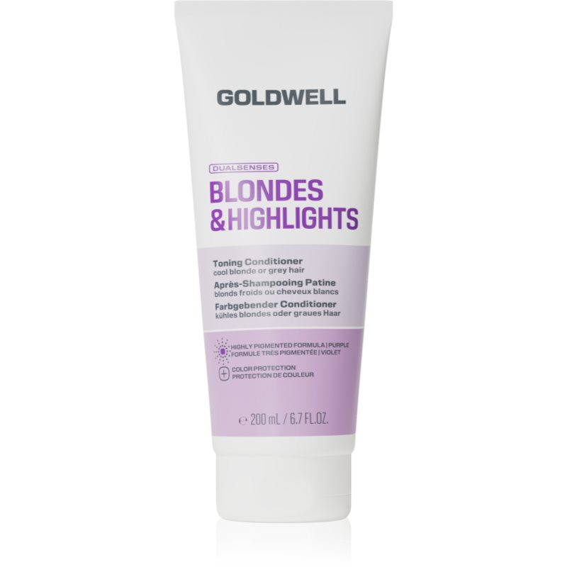 Goldwell Dualsenses Blondes & Highlights Toning Conditioner balsam nuanțator cu pigment violet 200 ml