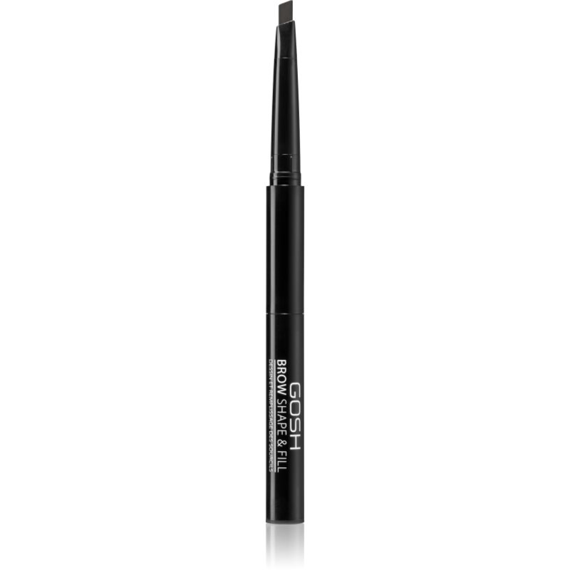 Gosh Brow Shape &amp; Fill creion dermatograf cu două capete pentru sprâncene culoare 002 Greybrown 0.5 g