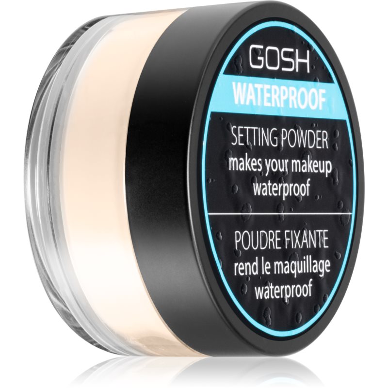 Gosh Waterproof Setting Powder pudra de fixare, rezistenta la umiditate culoare 001 Transparent 7 g