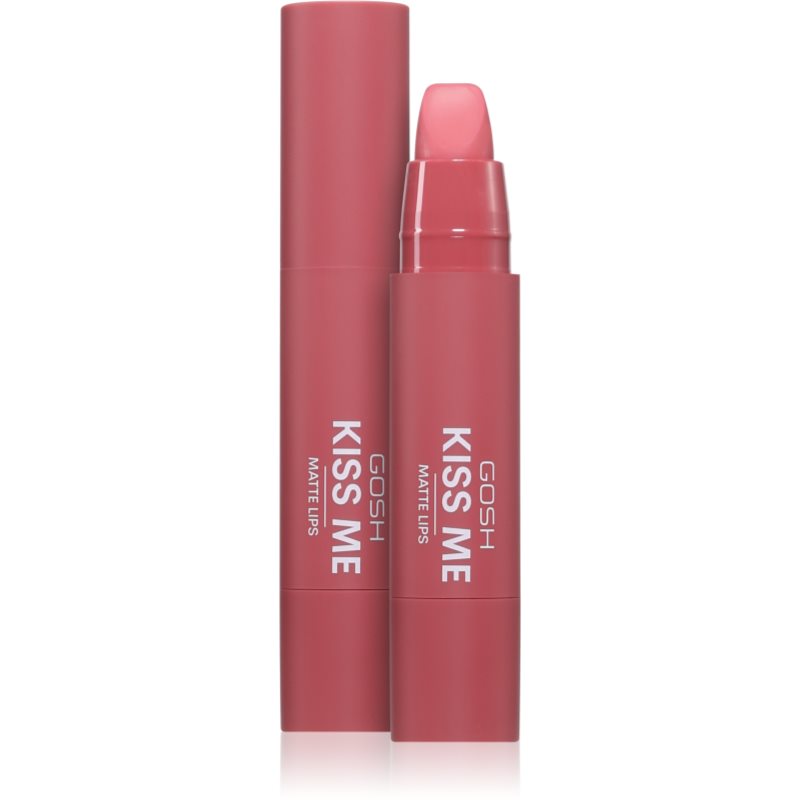 GOSH COPENHAGEN Kiss Me Matte Lips ruj crema cu efect matifiant culoare 001 Hot Kiss 3 g