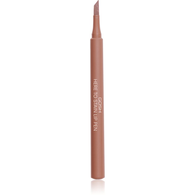GOSH COPENHAGEN Here To Stain Lip Pen repara buzele pentru un efect de lunga durata culoare 004 Mocha Stain 1 ml