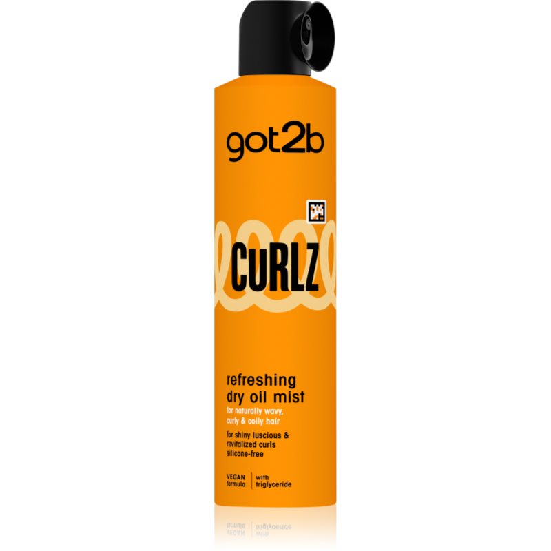 got2b Curlz Refreshing Dry Oil Mist ceață de ulei uscată pentru par ondulat si cret 200 ml