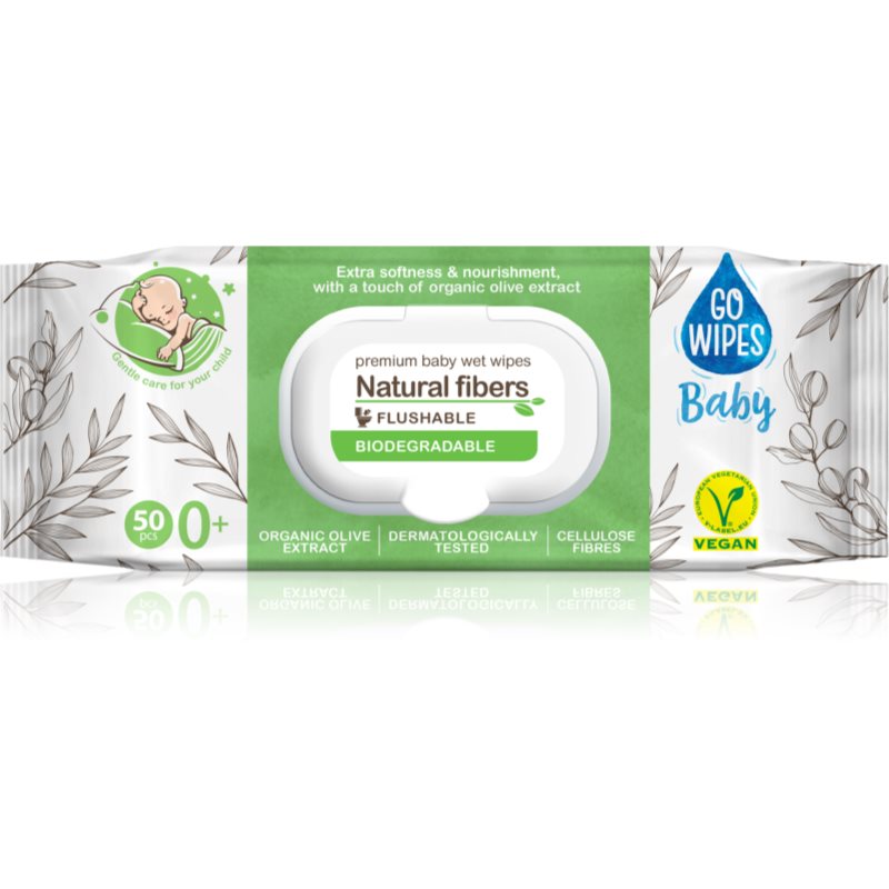 GoWipes Baby Natural Fibers servetele delicate pentru copii pentru piele sensibila 0+ 50 buc