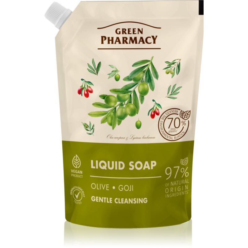 Green Pharmacy Olive & Goji Berry Liquid Soap săpun lichid rezervă 460 ml