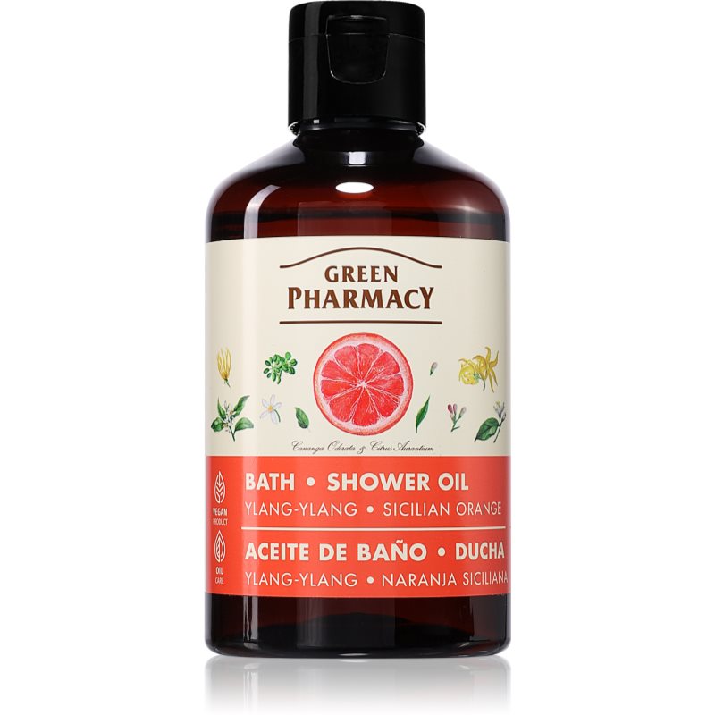 Green Pharmacy Ylang-ylang & Sicilian Orange Bath Oil șampon revigorant pentru păr și barbă 250 ml