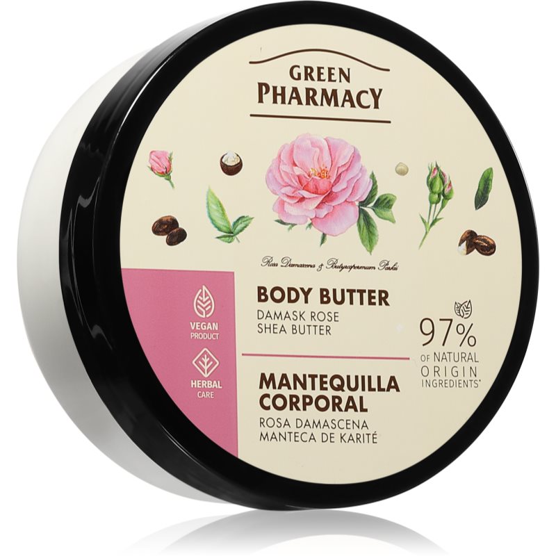 Green Pharmacy Damask Rose & Shea Butter Body Butter unt de corp intens hidratant 200 ml