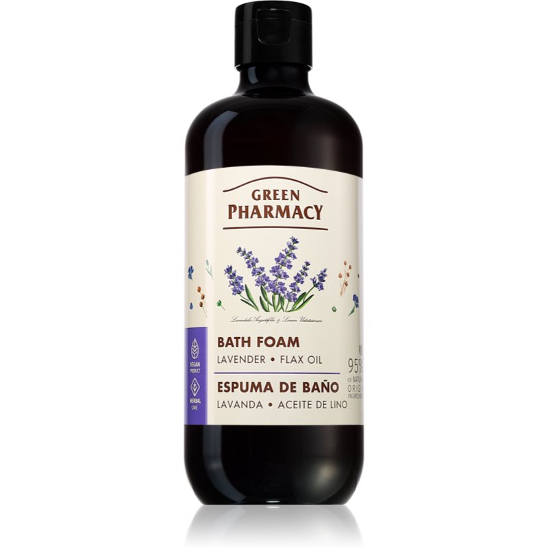 Green Pharmacy Lavender & Linseed Oil Bath Foam spuma de baie cu lavanda 500 ml