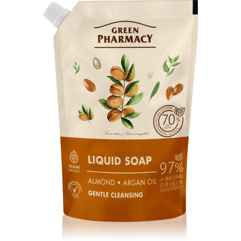 Green Pharmacy Almond & Argan Oil Săpun lichid pentru mâini rezervă…