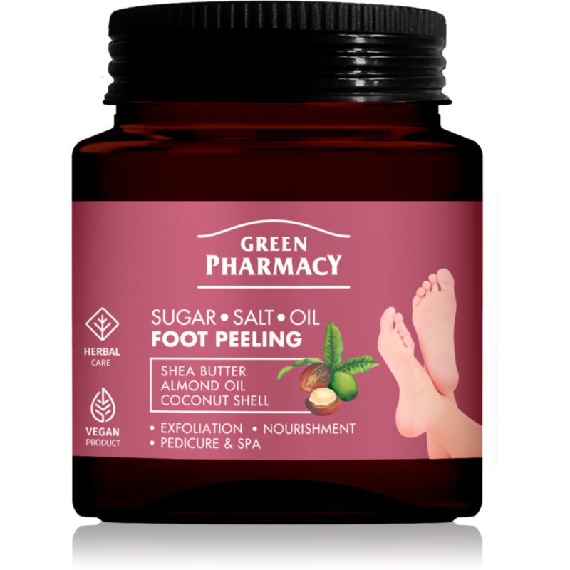 Green Pharmacy Foot Care Regenerating Sugar-Salt Oil Foot Peeling peeling exfoliant pentru picioare 300 ml