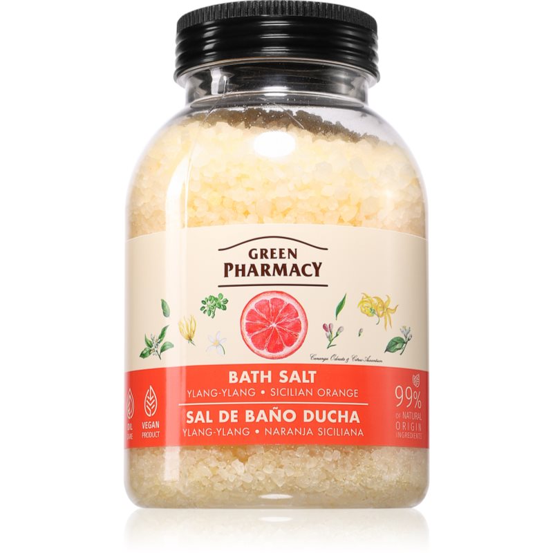 Green Pharmacy Ylang-ylang & Sicilian Orange Bath Salt sare de baie relaxanta 1000 g