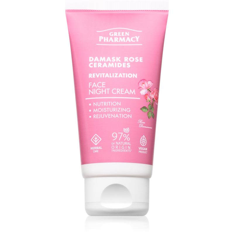 Green Pharmacy Damask Rose & Ceramides Night Face Cream crema de noapte pentru fata 50 ml