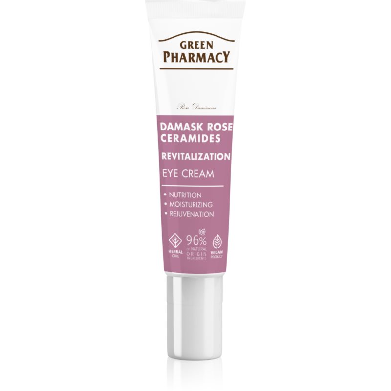 Green Pharmacy Damask Rose & Ceramides Eye Cream crema de ochi revitalizanta 15 ml