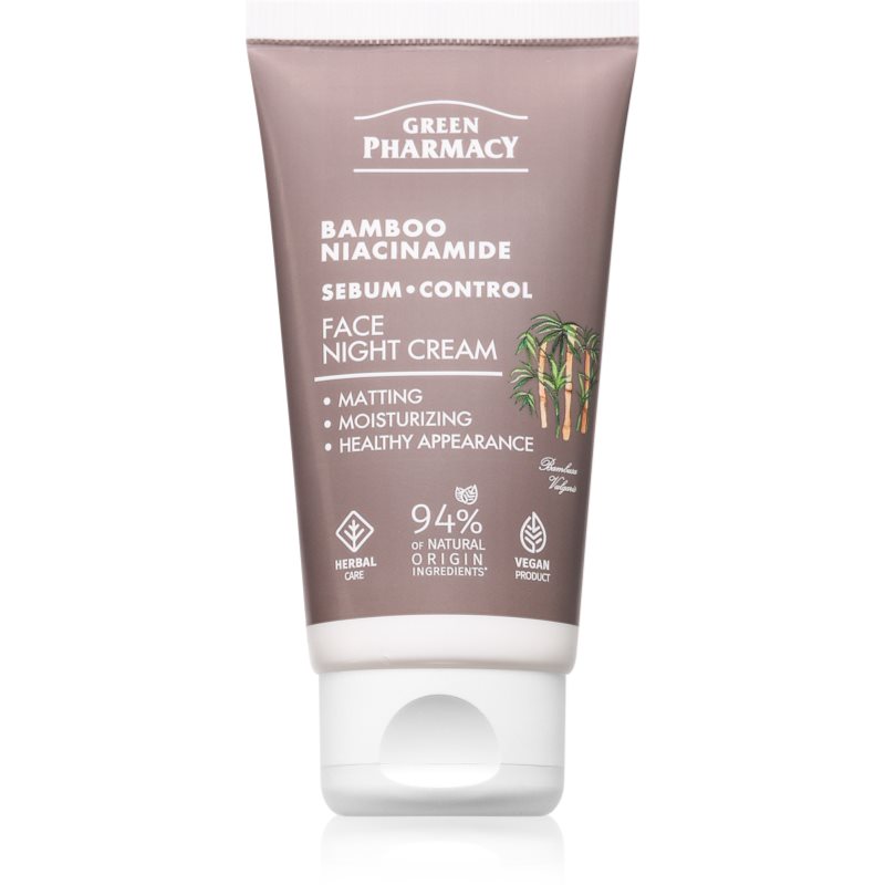 Green Pharmacy Bamboo & Niacinamide Night Face Cream crema hidratanta de noapte 50 ml