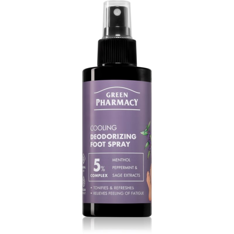 Green Pharmacy Foot Care Cooling Deodorizing Foot Spray deodorant pentru picioare 150 ml