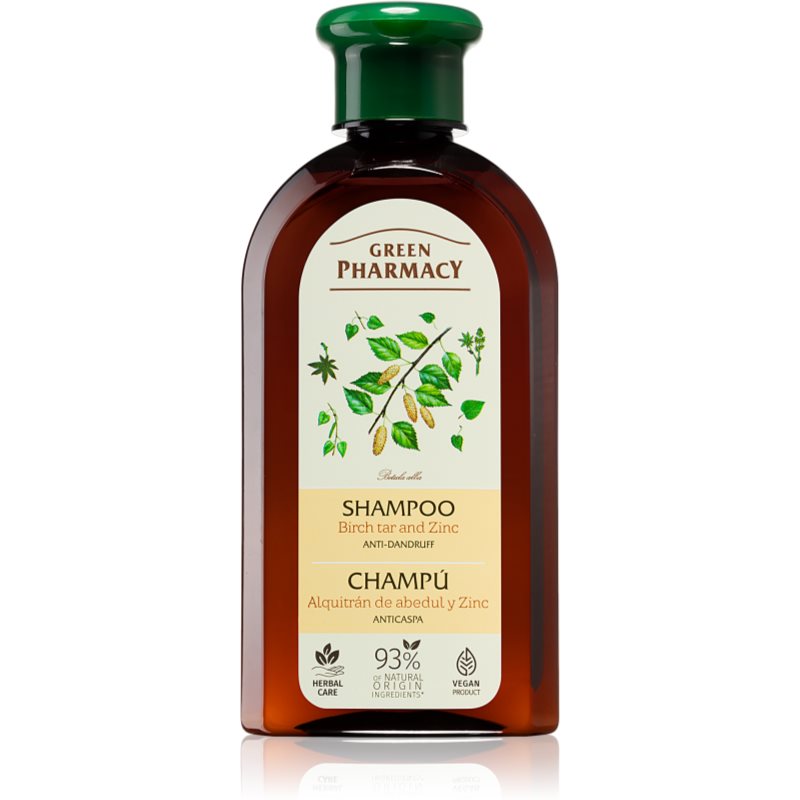 Green Pharmacy Birch Tar & Zinc Shampoo sampon anti-matreata 350 ml