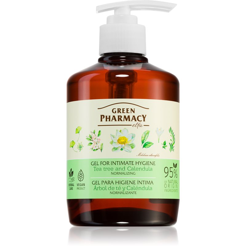 Green Pharmacy Marigold & Tea Tree Gel for Intimate Hygiene gel pentru igiena intima 370 ml