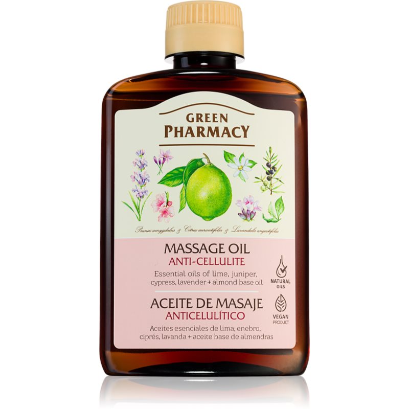 Green Pharmacy Essential oils of Lime Massage Oil ulei de masaj anti-celulită 200 ml