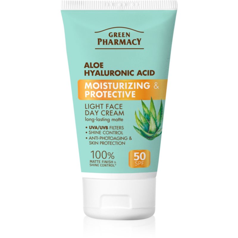 Green Pharmacy Aloe & Hyaluronic Acid crema de zi usoara SPF 50 50 ml