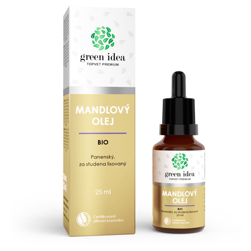 Green Idea Organic almond oil ulei de migdale presat la rece 25 ml