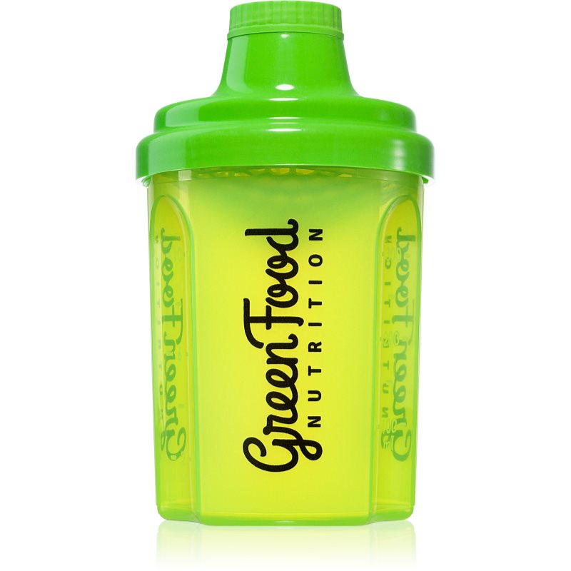 GreenFood Nutrition Shaker shaker pentru sport Transparent Green 300 ml