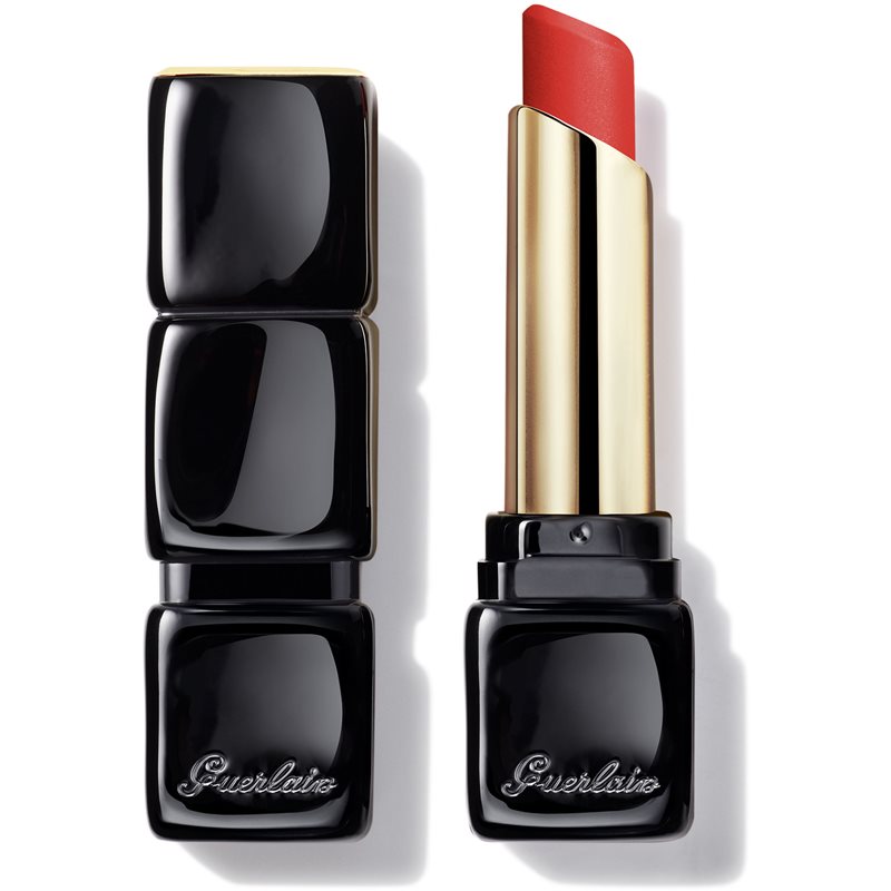 GUERLAIN KissKiss Tender Matte ruj cu persistență îndelungată cu efect mat culoare 520 Sexy Coral 3.5 g